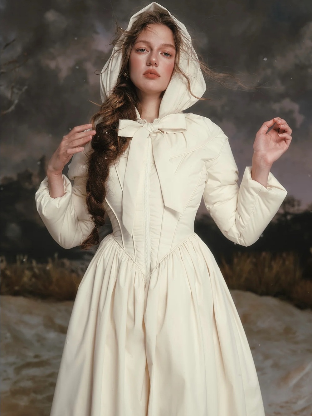 LaceMade White Warrior Down Coat NWT